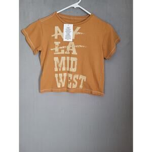 Girls Goodie Two Sleeves Midwest Is Best T-Shirt Cropped Size Small